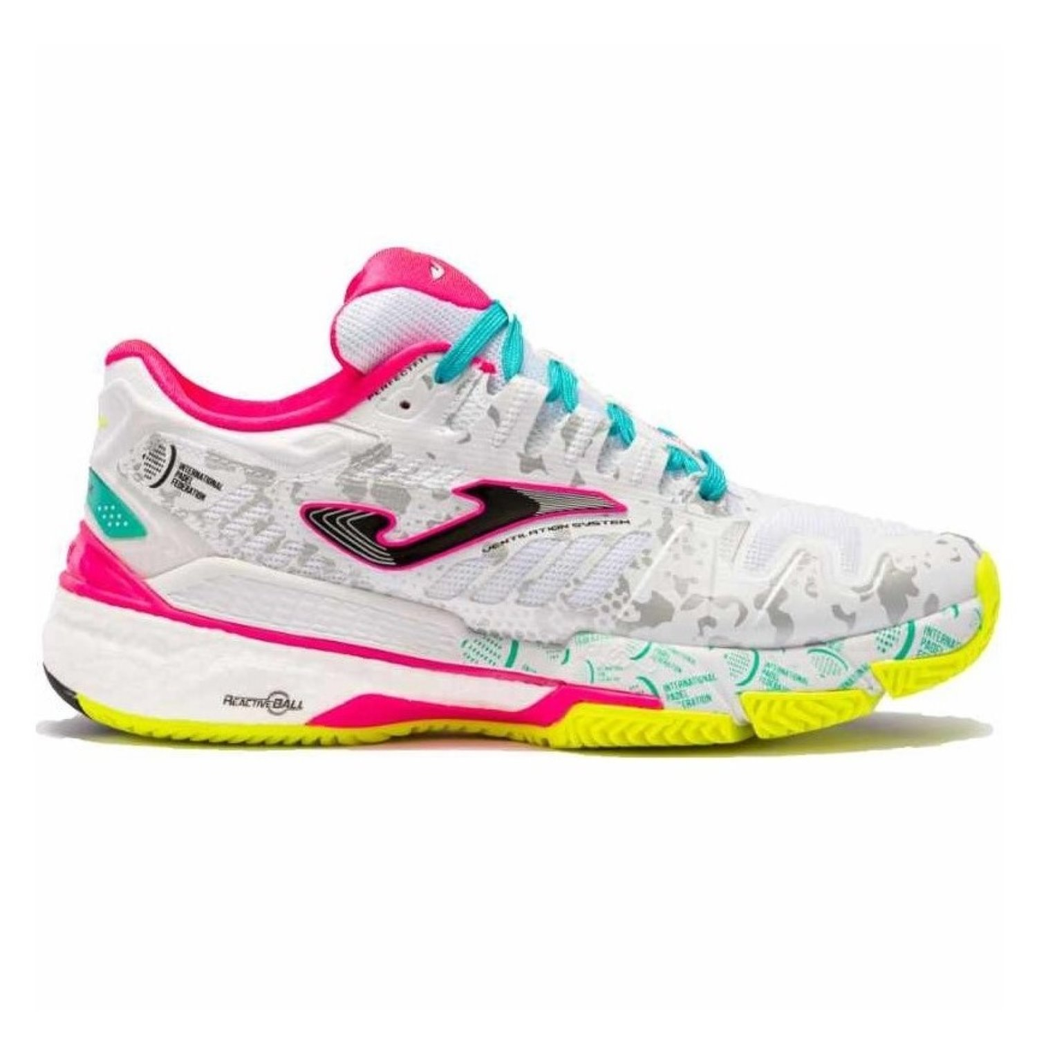 Baskets Joma Slam Lady - Pour Padel Femme - Stabilité Et Amortissement Renforcés - Textile Ventilé - Semelle Réactive